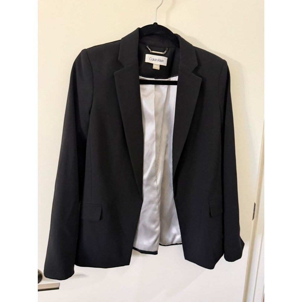 Calvin Klein Black Women's Single-Button Blazer